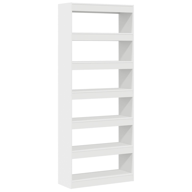 Weißes Bücherregal Weiß Holzwerkstoff 80 x 30 x 198 cm Stauraum