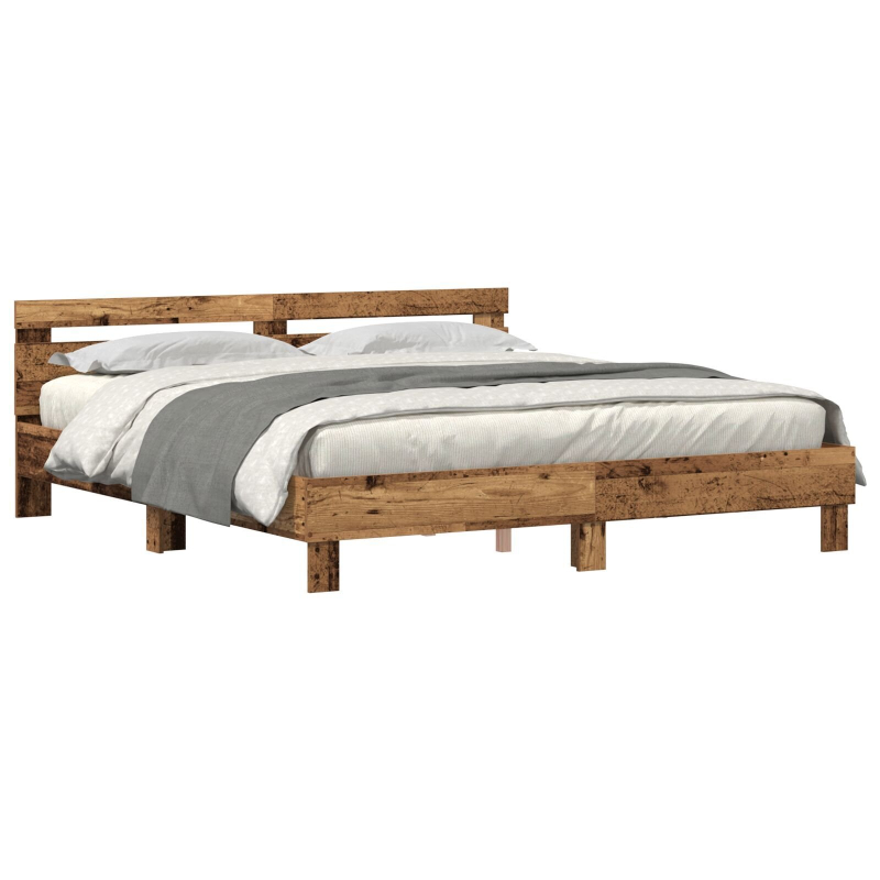 Bettgestell Rustikales Altholz Massivholz Altholz 200 x 200 cm