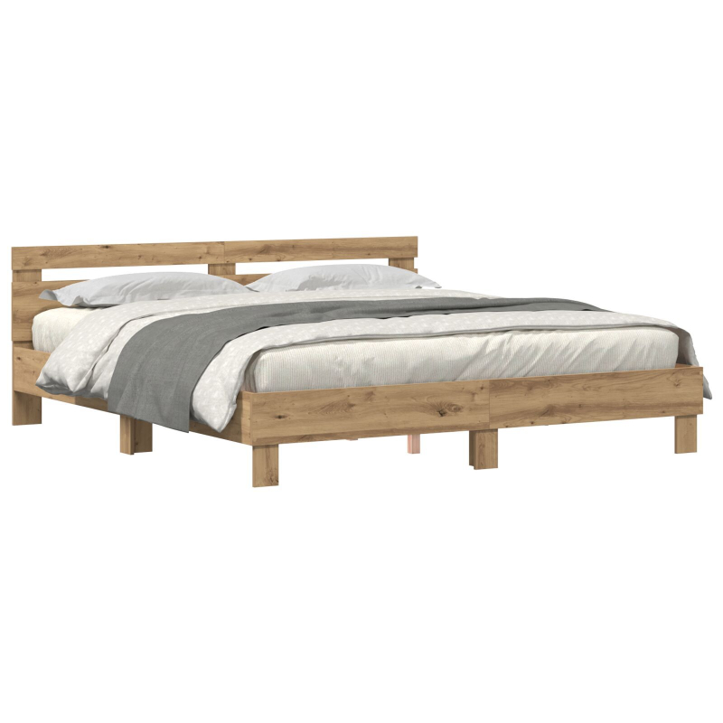 Holz Bettgestell Artisan Eiche Massivholz Eiche 200 x 200 cm