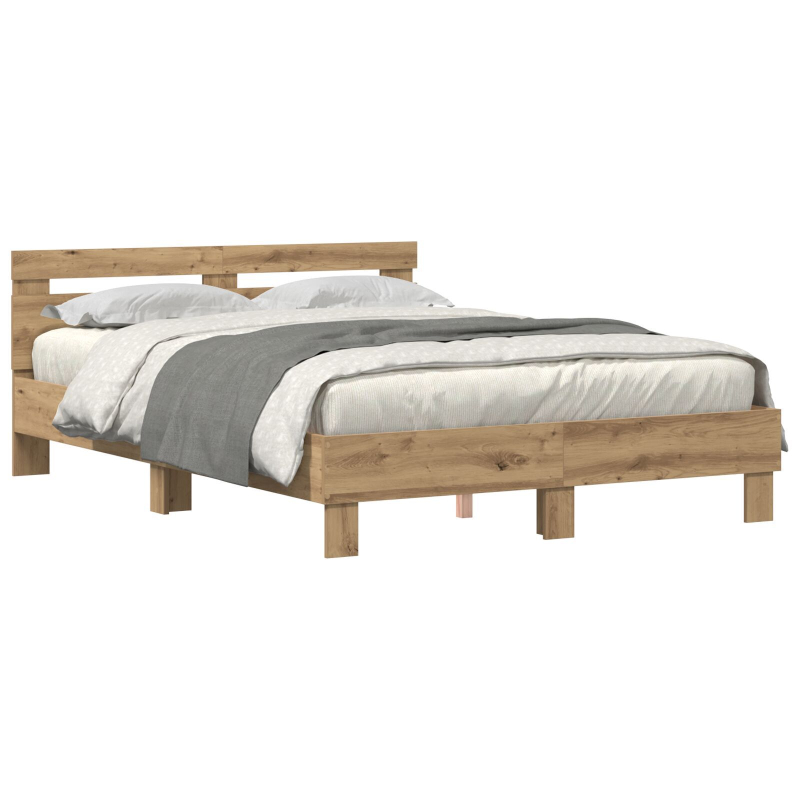 Eichenbettgestell Artisan Eiche Holzwerkstoff 140 x 200 cm
