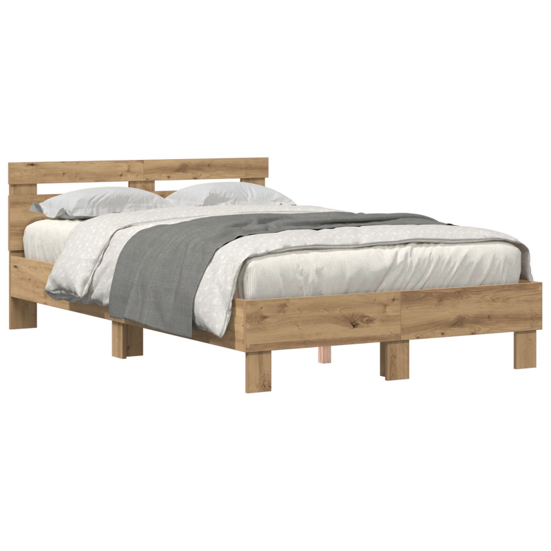 Eichenbettgestell Handwerkskunst Eiche Holzwerkstoff 120 x 190 cm