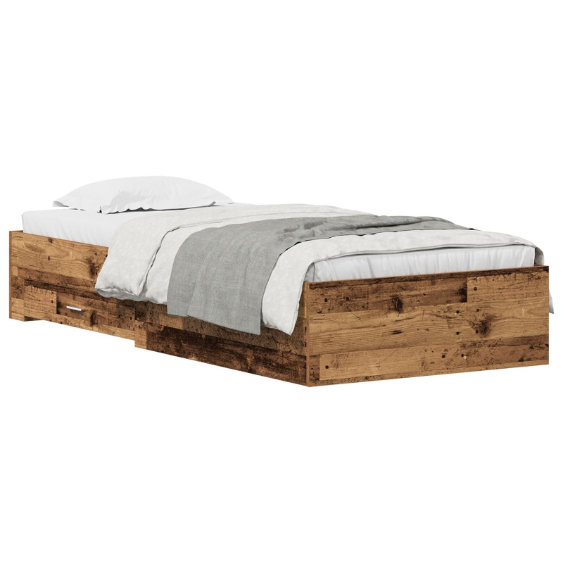 Bettgestell Altholz 100x200 cm Holzwerkstoff