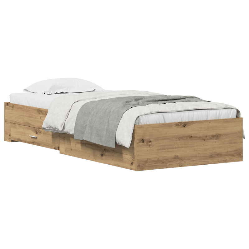 Bettgestell Artisan Eiche 100x200 cm Holzwerkstoff