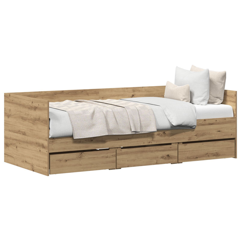 Tagbett Artisan Eiche Holzwerkstoff 90 x 200 cm Langlebig