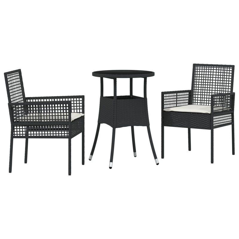 5-teilige Garten Essgruppe Braun Poly-Rattan