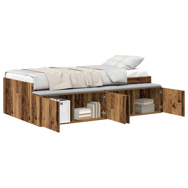 Stauraum Bettgestell Altholz 90x190 cm