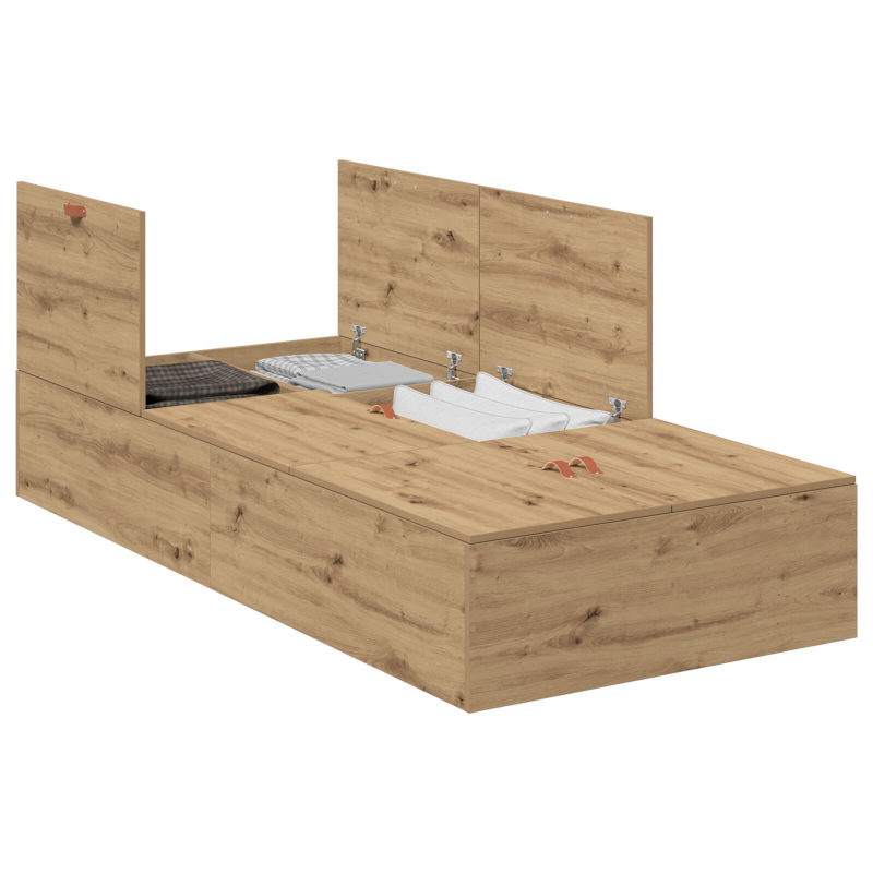 Stauraum Bettgestell Artisan Eiche 80x200 cm