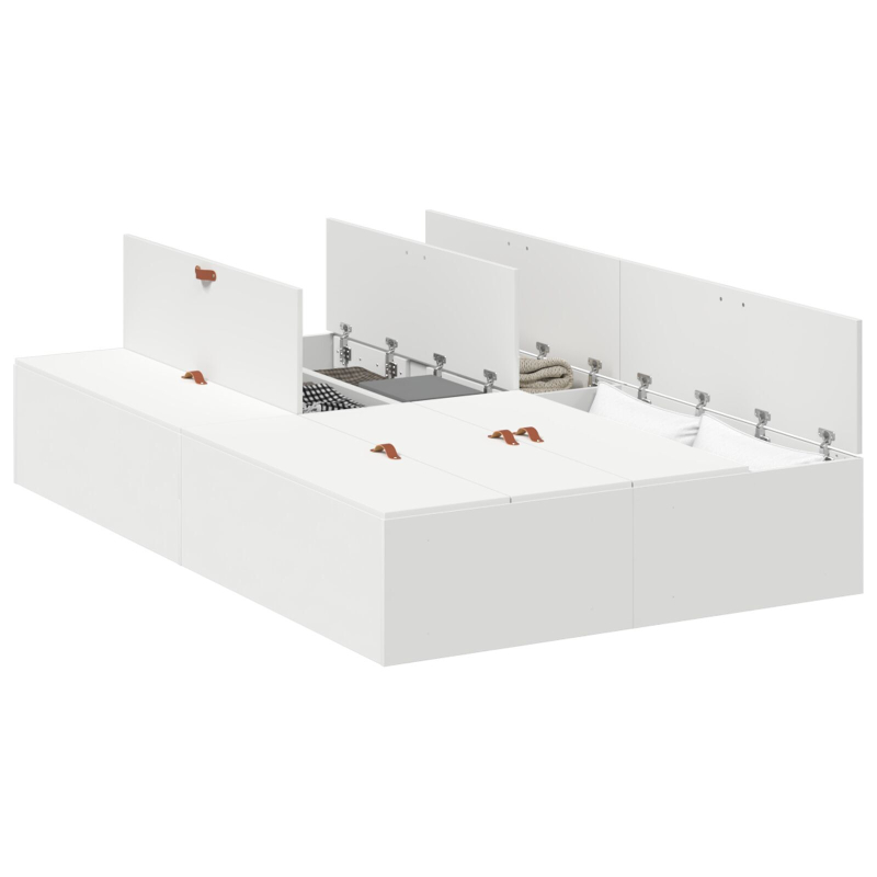 Stauraum-Bettgestell Weiß 120x200 cm