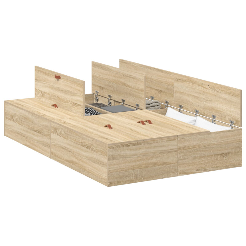 Stauraumbettgestell Sonoma Eiche 120x190 cm
