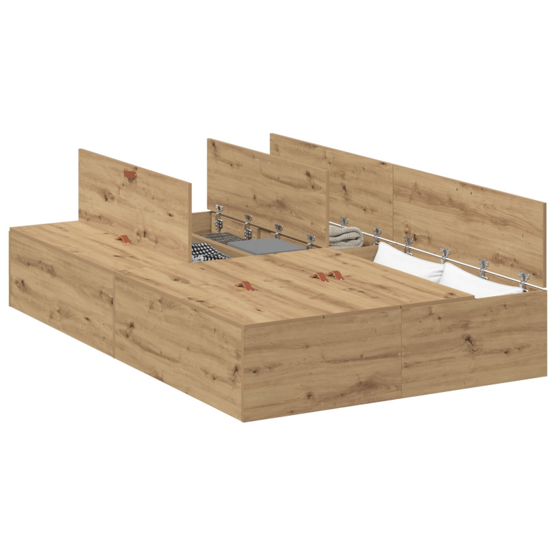 Stauraum Bettgestell Artisan Eiche 120x190 cm