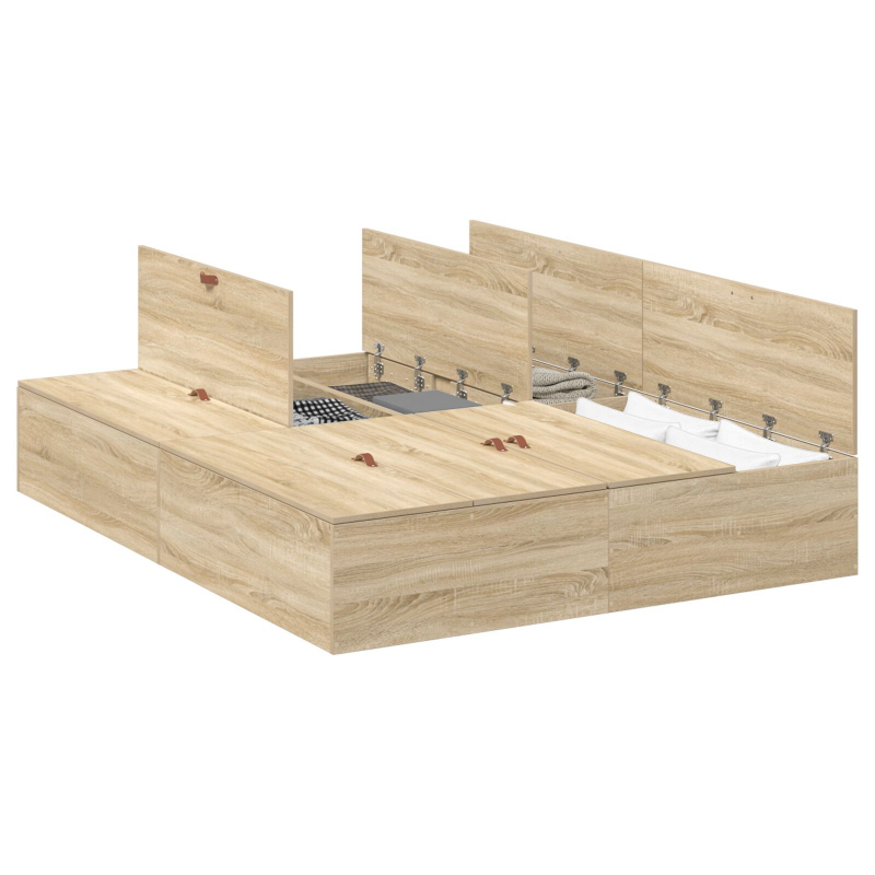 Stauraum Bettgestell Sonoma Eiche 135x190 cm