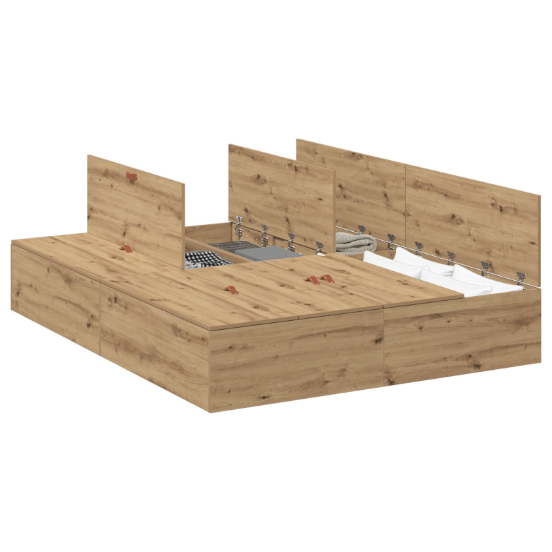 Stauraum Bettgestell Artisan Eiche 135x190 cm