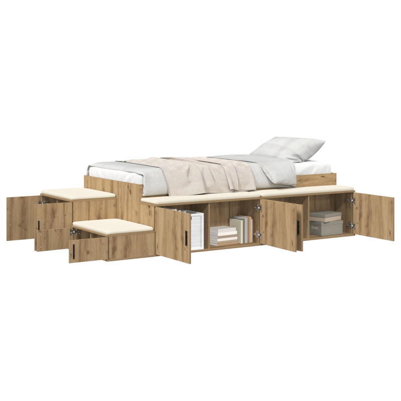 Stauraum Bettgestell Artisan Eiche 80x200 cm