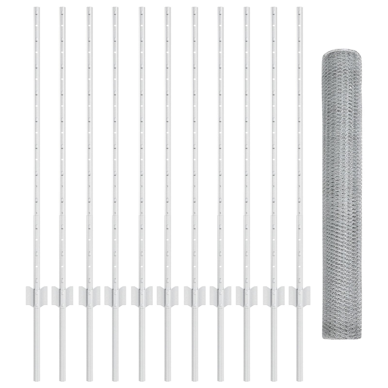 Gartenzaun Set Set aus 2 Verzinkter Stahl