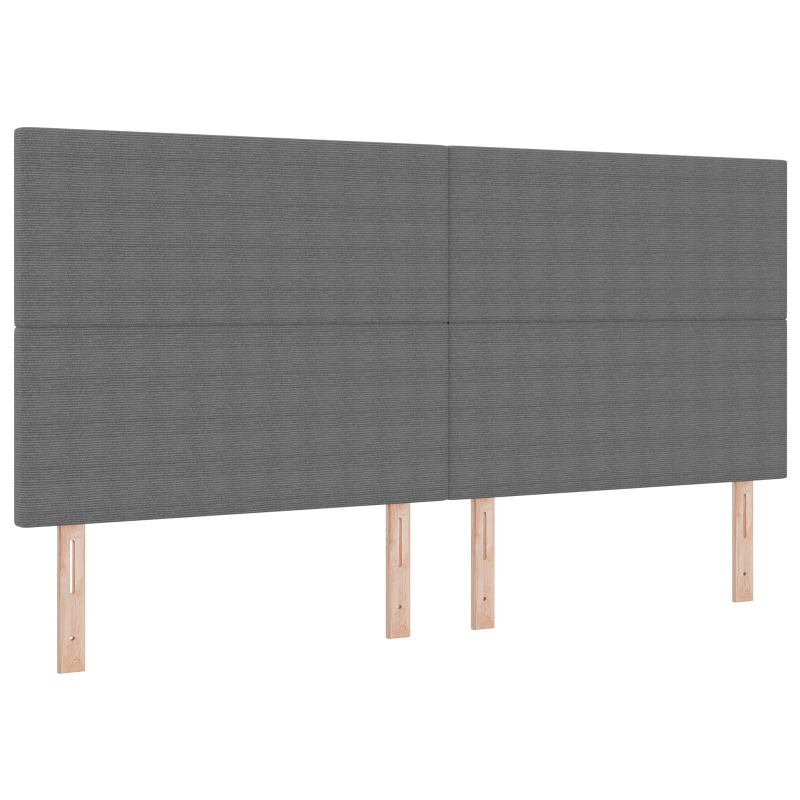 Kopfteil Einfaches Design Hellgrau 200 cm Cord-Stoff