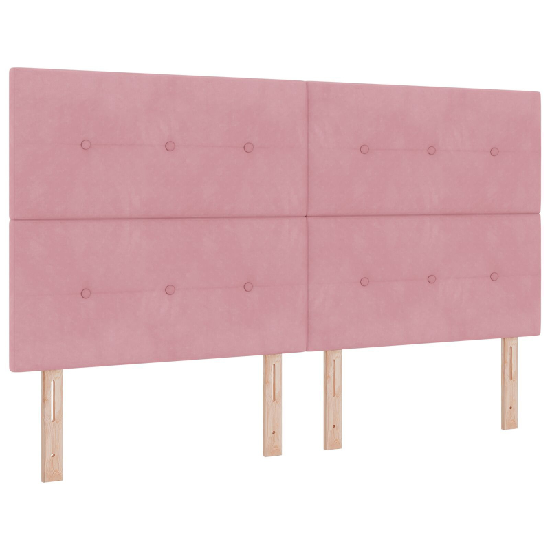 Kopfteil Mit Knöpfen Gepolstert Rosa 180 cm Samt
