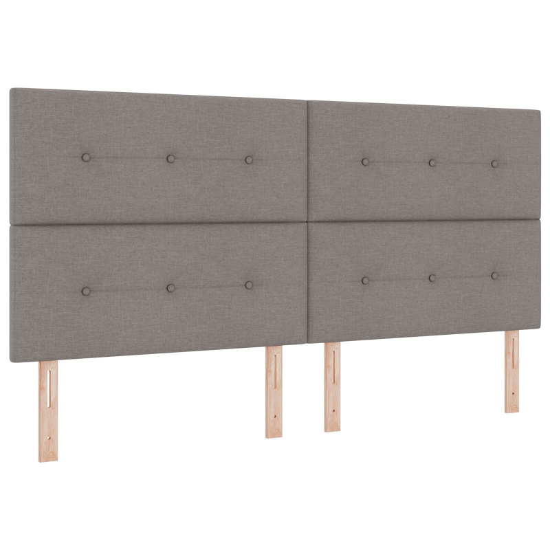 Kopfteil Button Tufted Taupe 200 cm Stoff