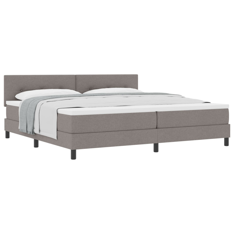 Boxspringbett mit Matratze Taupe 200x200 cm Stoff