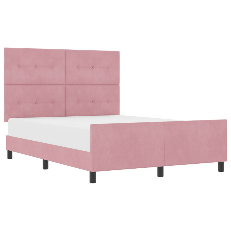 Bettgestell Rosa 160x200 cm Samt