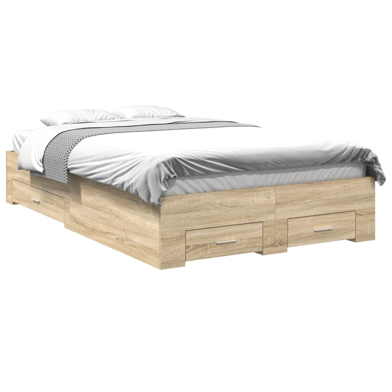 Bettgestell Sonoma Eiche 140x200 cm MDF