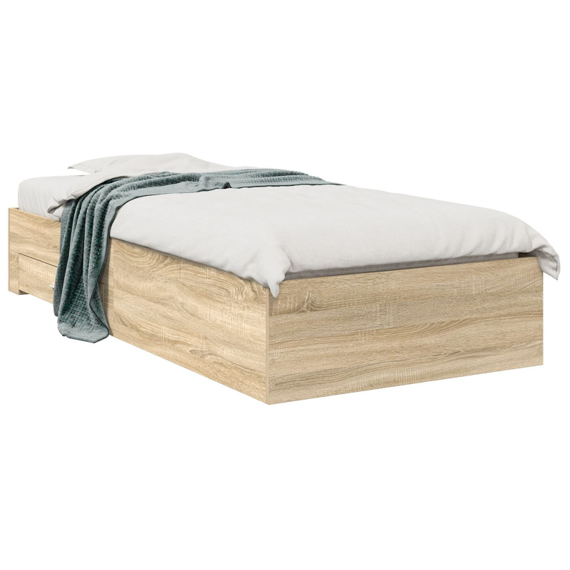 Bettgestell Sonoma Eiche 90x190 cm Spanplatte