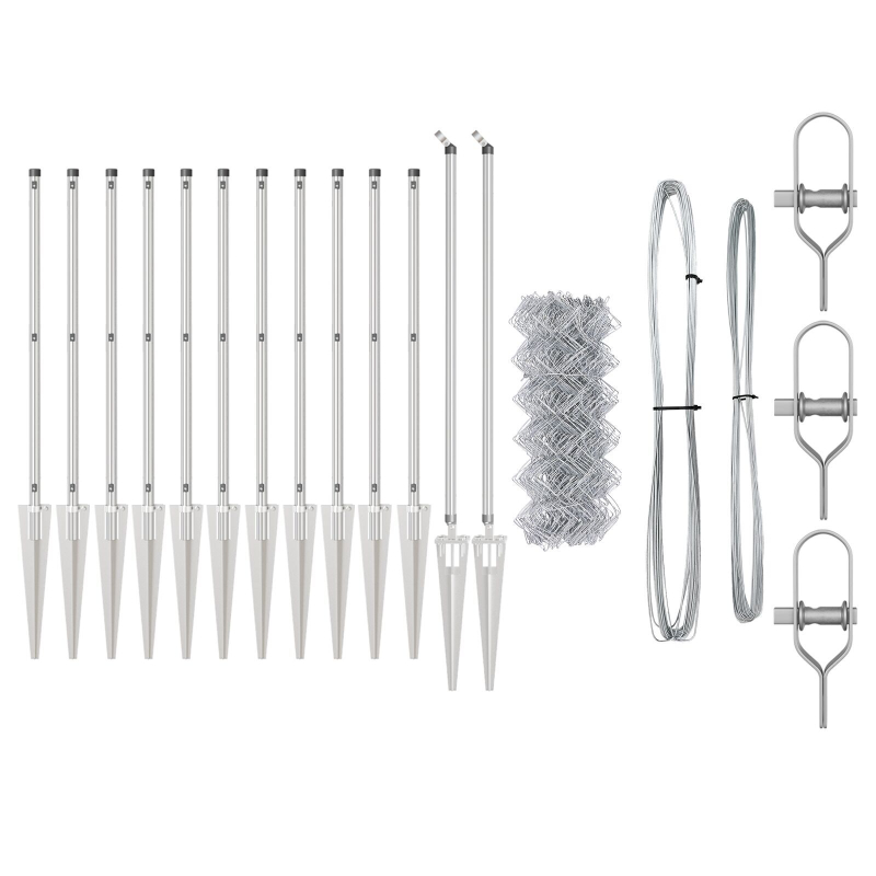 Kettenschalung Set aus 2 Verzinkter Stahl 25 x 0,8 m Robust