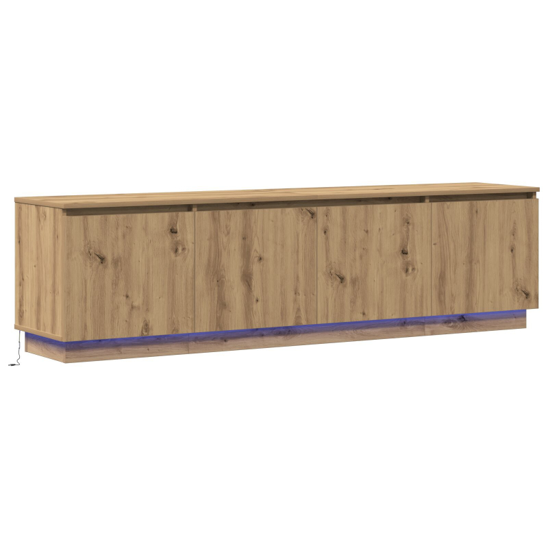 TV-Schrank mit LED Artisan Eiche 180x38x49 cm Holzwerkstoff