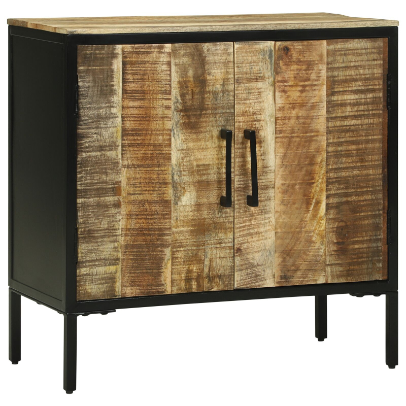 Sideboard 70x35x70 cm Massives Raues Holz Mango