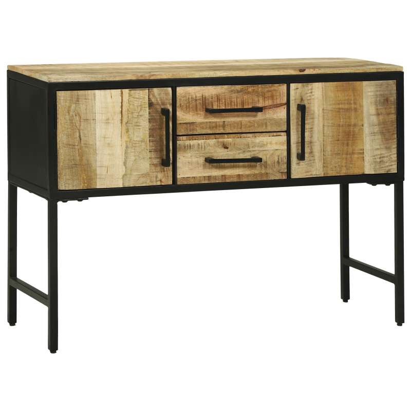 Sideboard 100x35x70 cm Massivholz Grobes Mango