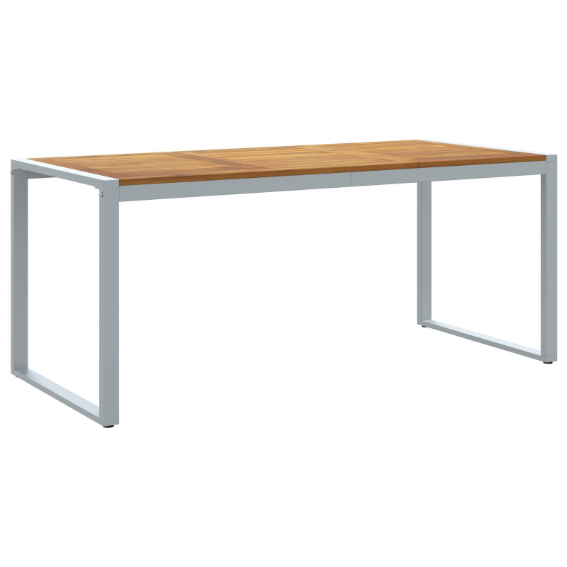 Esszimmertisch Grau 180x90x75 cm Stahl und Akazienholz