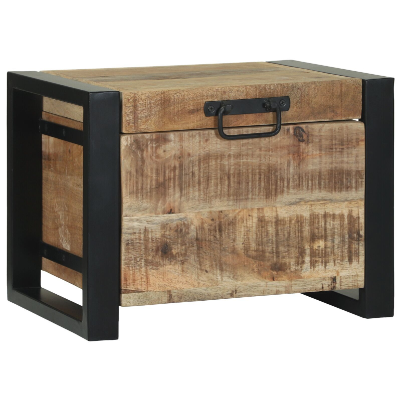 Lagertruhen 40x30x30cm aus massivem Mango-Holz und Metall