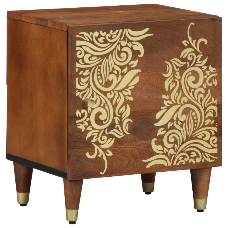 Nachttisch 40x33x46 cm Massivholz Mango