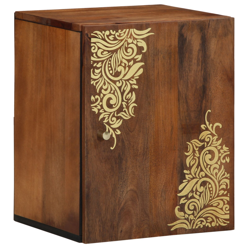 Badezimmer Wandregal 38x33x48 cm Massivholz Mango