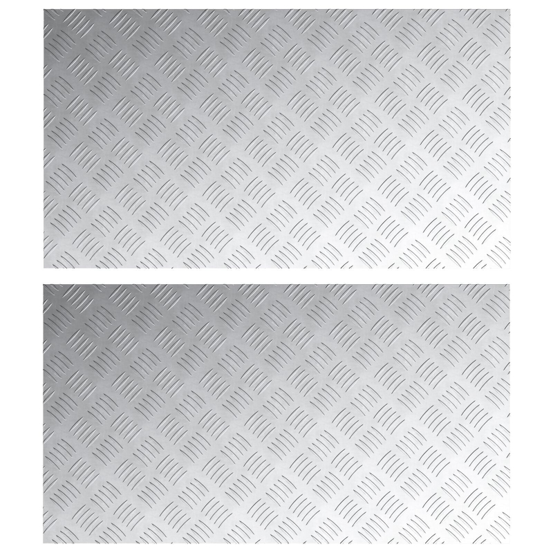 Aluminium Riffelbleche 2 Stück Rutschfest 90x50 cm
