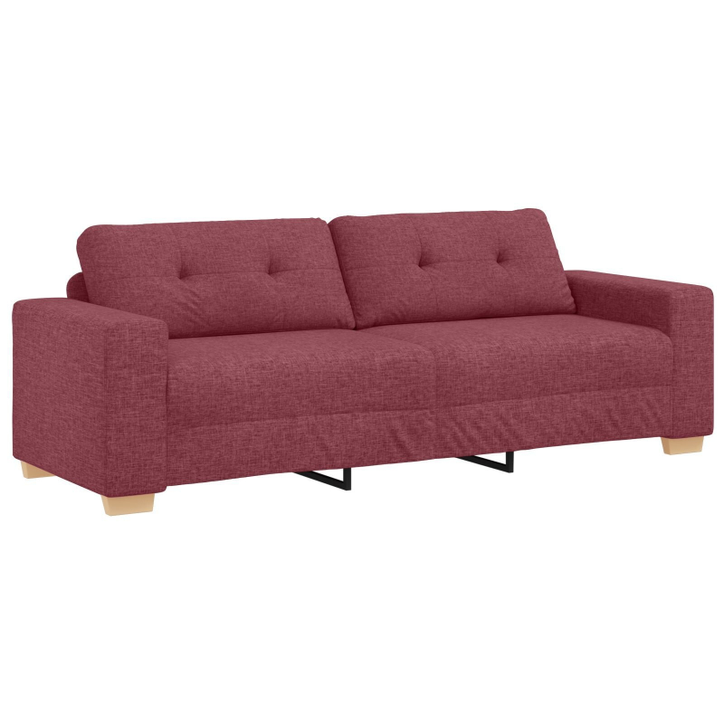 3-Sitzer Sofa in Weinrot, 180 cm, aus Stoff