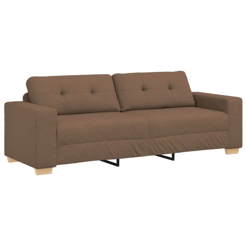 3-Sitzer Sofa in Braun, 180 cm, aus Stoff
