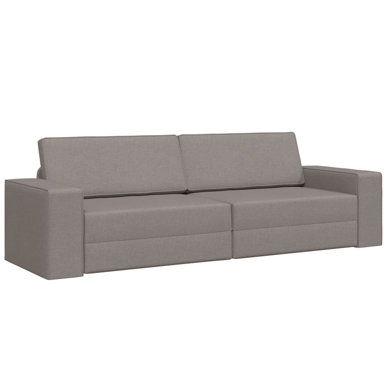 Boden Sofa Bett 2-in-1 Taupe 245x150x60.5 cm Stoff