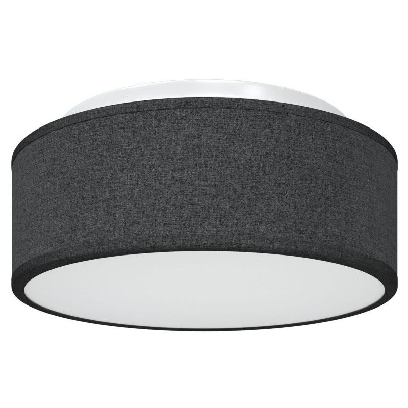 Deckenleuchte Schwarz Ø 30 cm Stoff E27