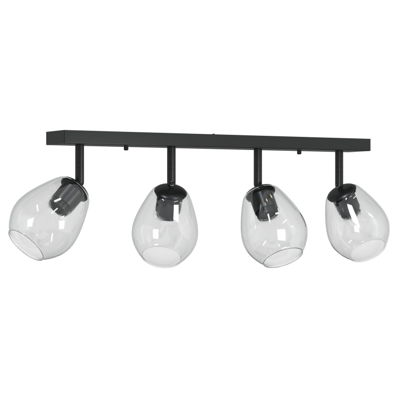 Deckenleuchte mit verstellbarem Glasschirm Anthrazit E27