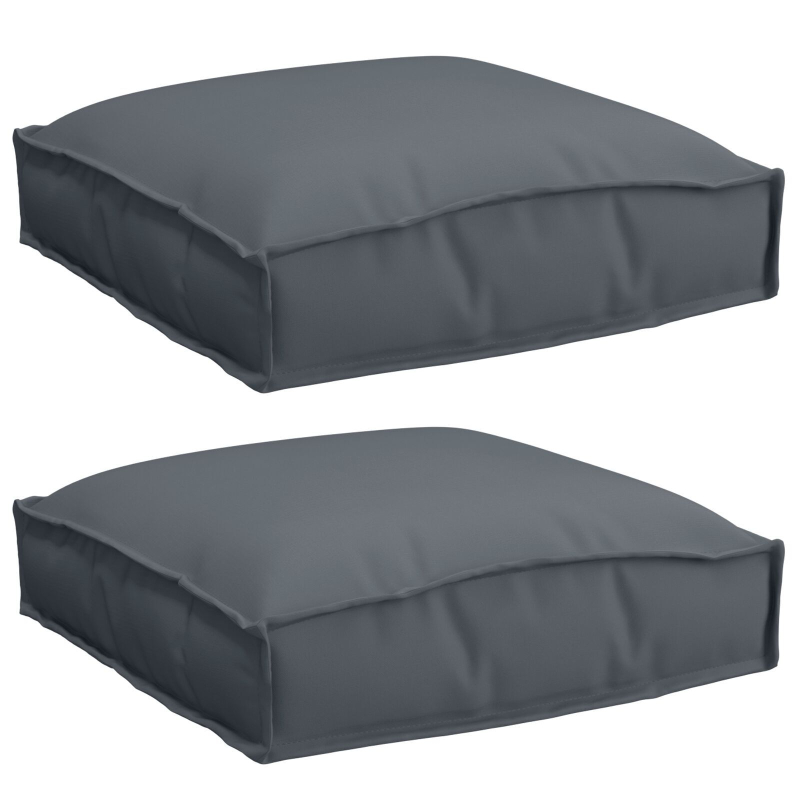 Palettenkissen für Sitz 2 Stk Anthrazit 40x40x8 cm Oxford Stoff