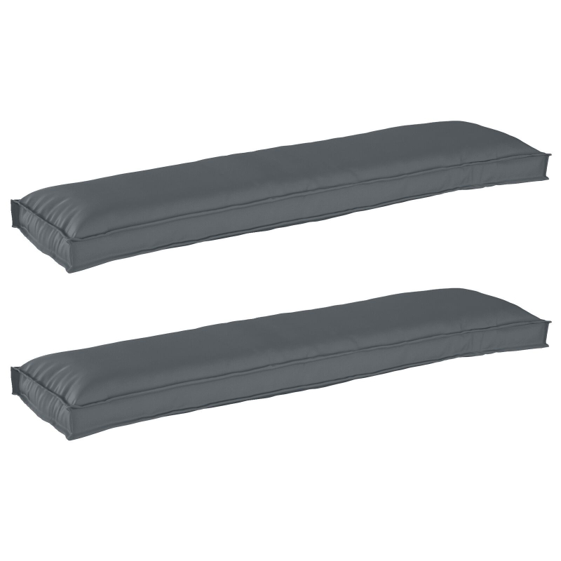 Palett Kissen für Bank 2 Stück Anthrazit 150x40x8 cm Oxfordstoff