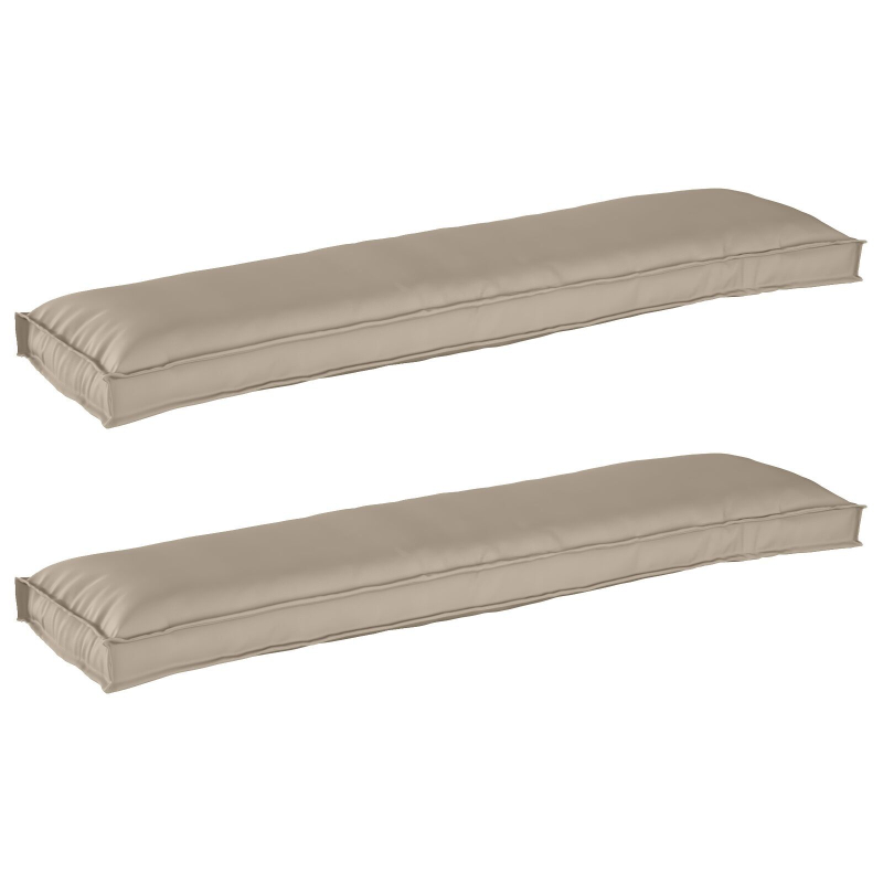 Palettenkissen für Bank 2 Teile Taupe 150x40x8 cm Oxford-Stoff