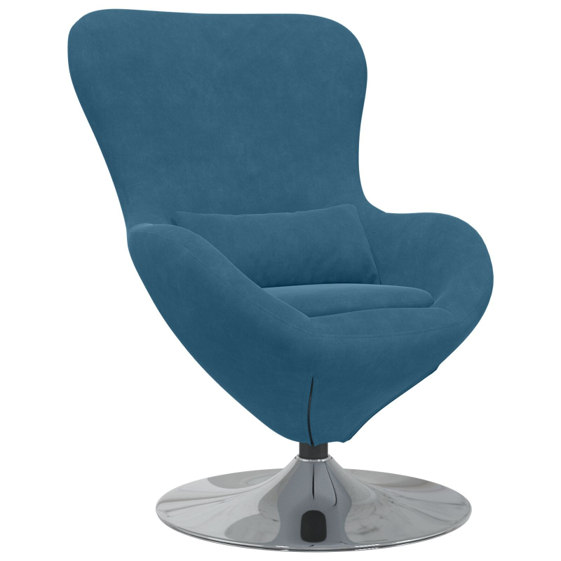 Eierstuhl Blau Samt
