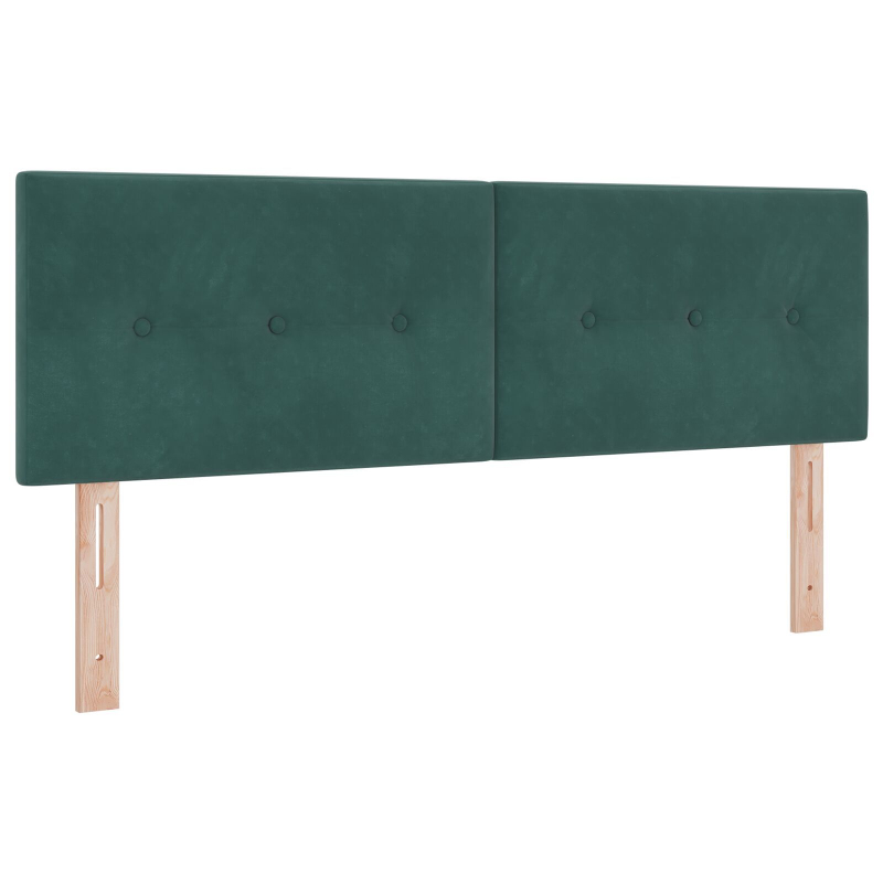 Kopfteil mit Knopfheftung Dunkelgrün 140 cm Samt