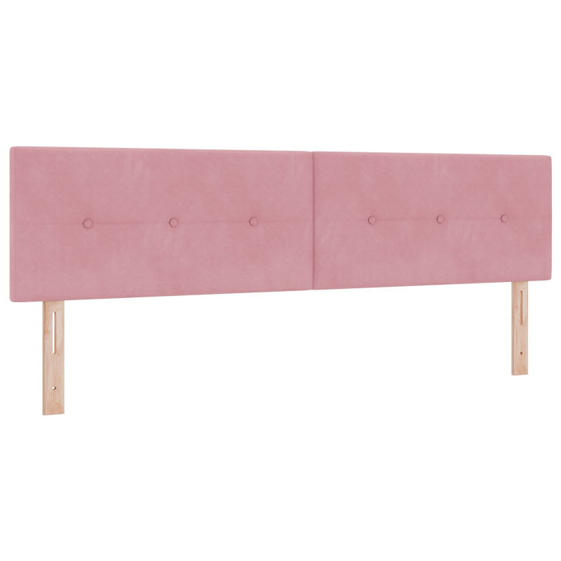 Kopfteil mit Knopfheftung in Rosa 180 cm Samt