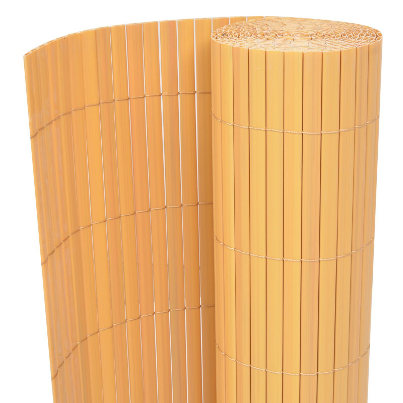 Gartenzaun beidseitig PVC 150x300 cm Gelb