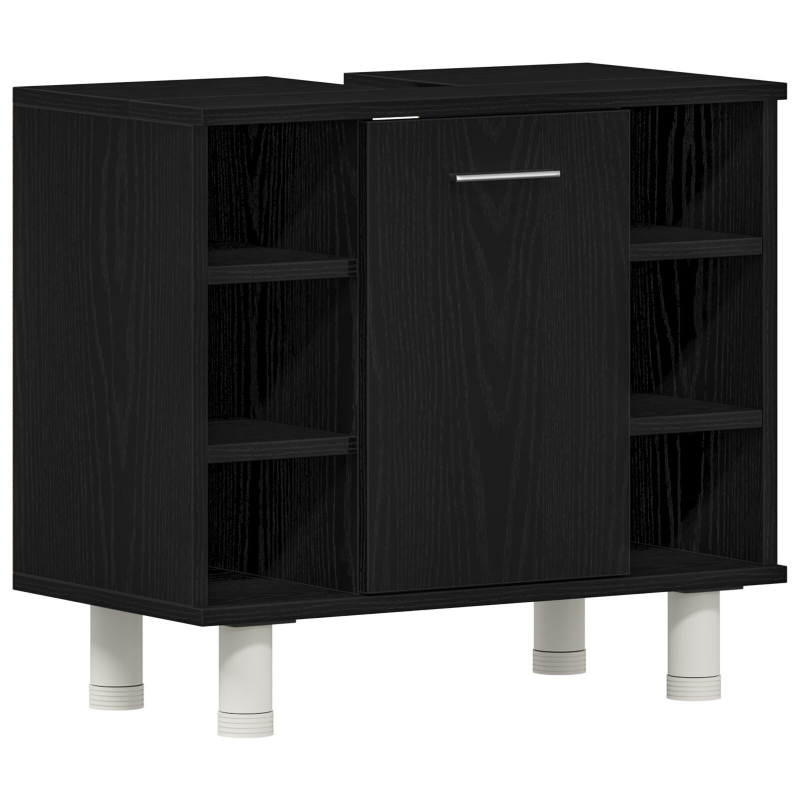 Badezimmer Schrank Schwarz Eiche 60x32x54 cm Ingenieuholz