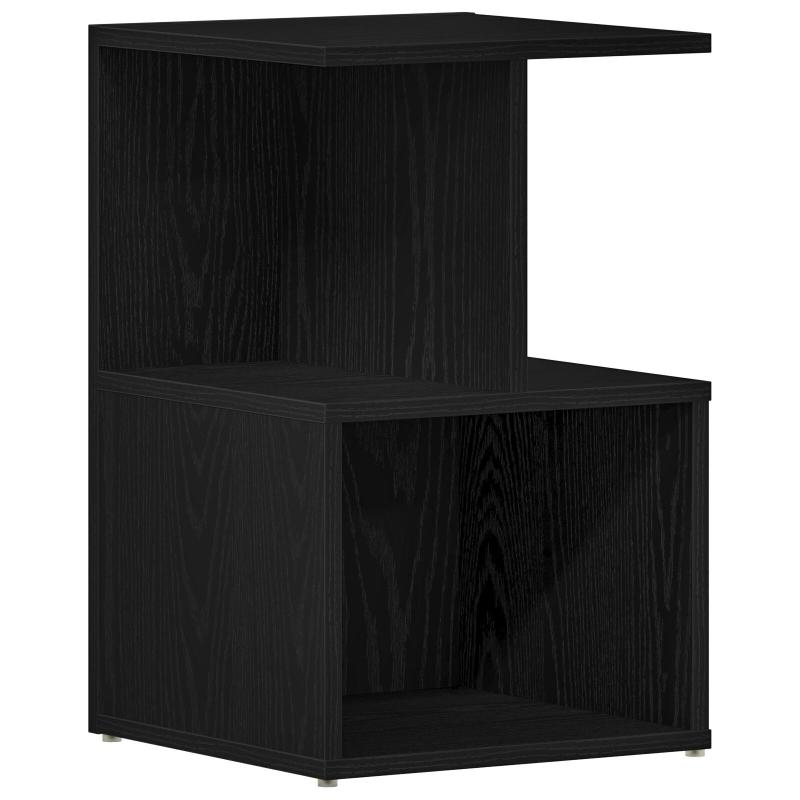 Nachttisch schwarz Eiche 35x35x55 cm Holzwerkstoff
