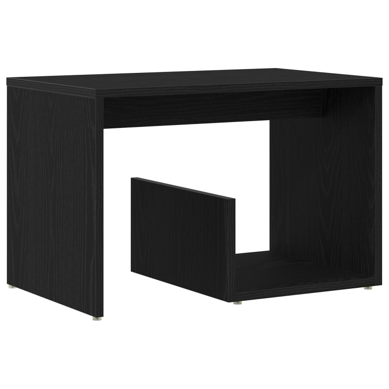 Beistelltisch Schwarzer Eichenholz 59x36x38 cm Holzwerkstoff