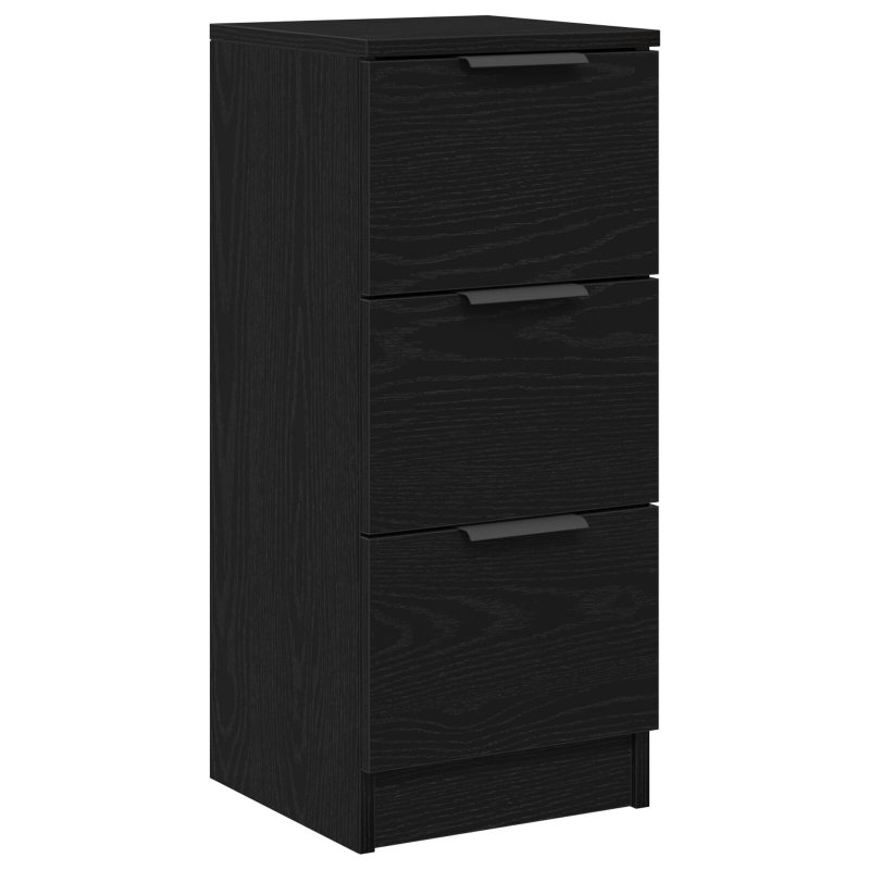 Schwarzer Eichen-Sideboard 30x30x70 cm Aus Holzwerkstoff